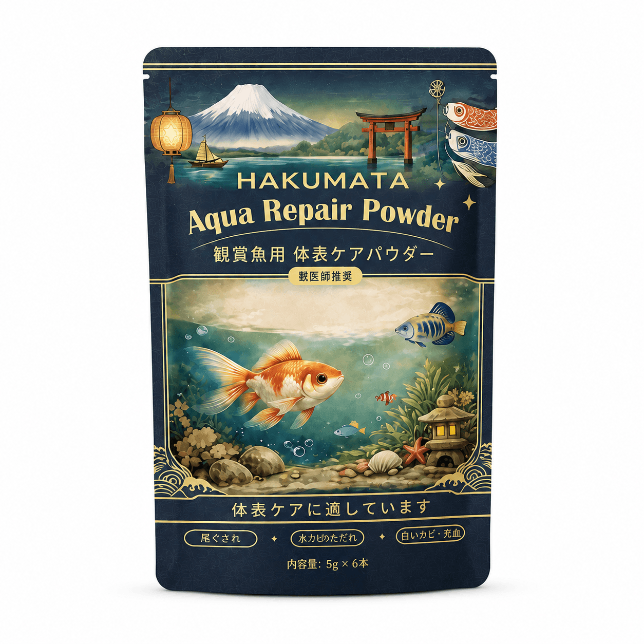HAKUMATA Japan-Made Fish Powder 5g x 6 sticks for cats and dogs / HAKUMATA 日本鱼粉5克6支猫狗通用产品图